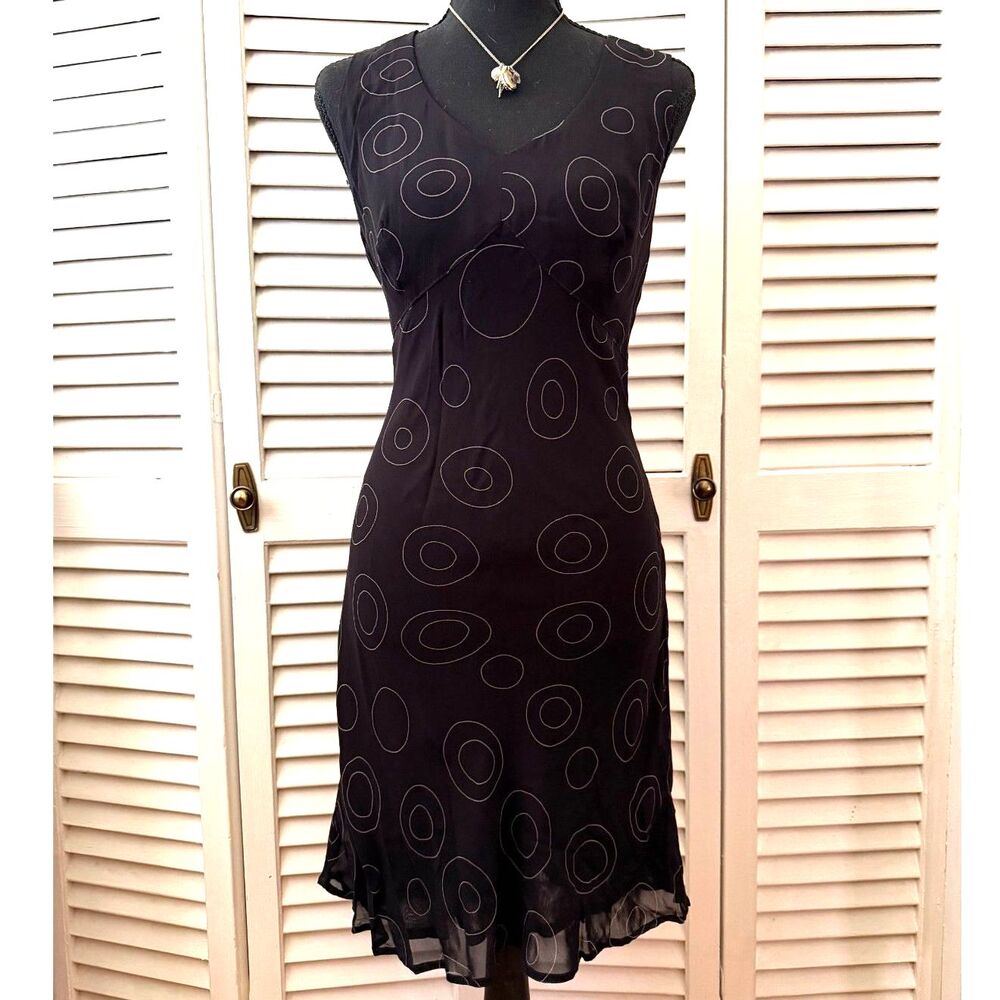 Vintage 90's Todd Thompson Black Dress USA Size M Minimalist Whimsigoth Grunge